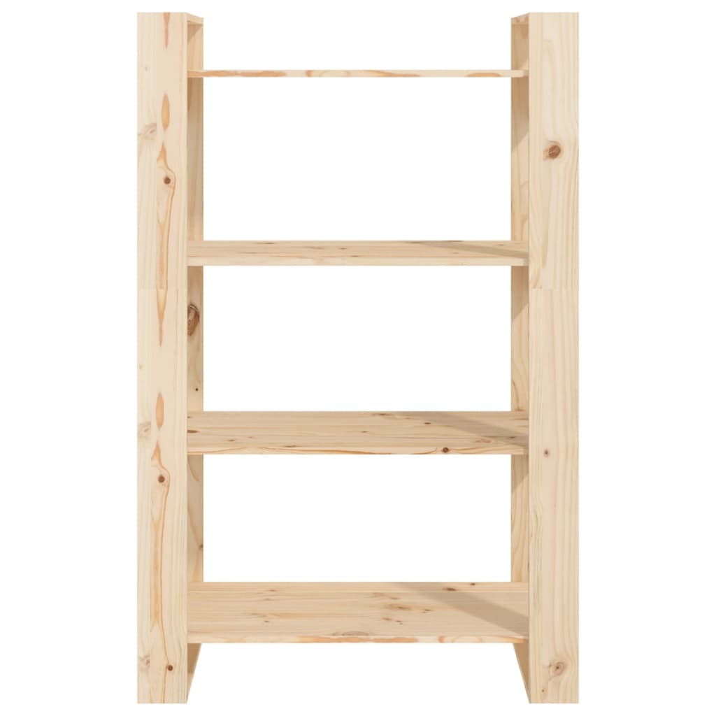 Βιβλιοθήκη/Διαχωριστικό Χώρου 80x35x125 εκ. Μασίφ Ξύλο Πεύκου 5