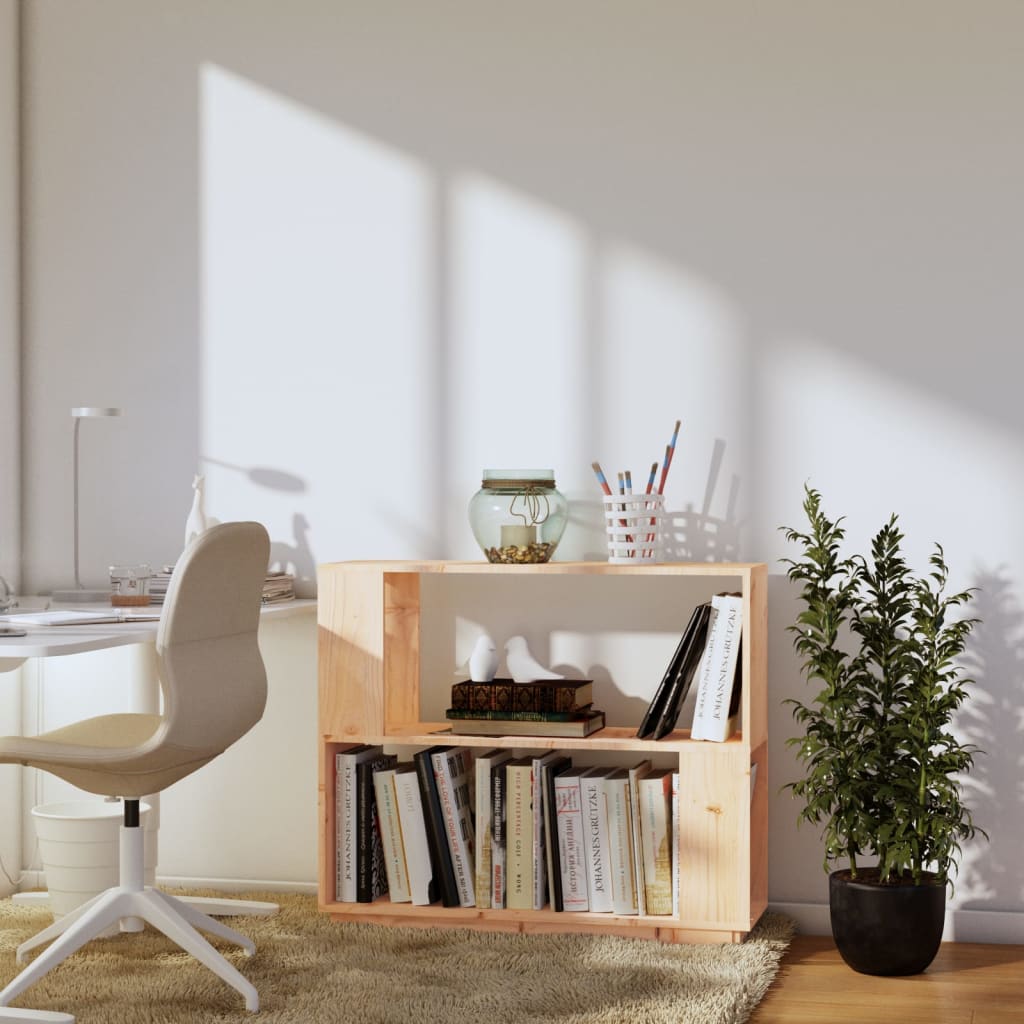 Βιβλιοθήκη/Διαχωριστικό Χώρου 80x25x70 εκ. Μασίφ Ξύλο Πεύκου 3