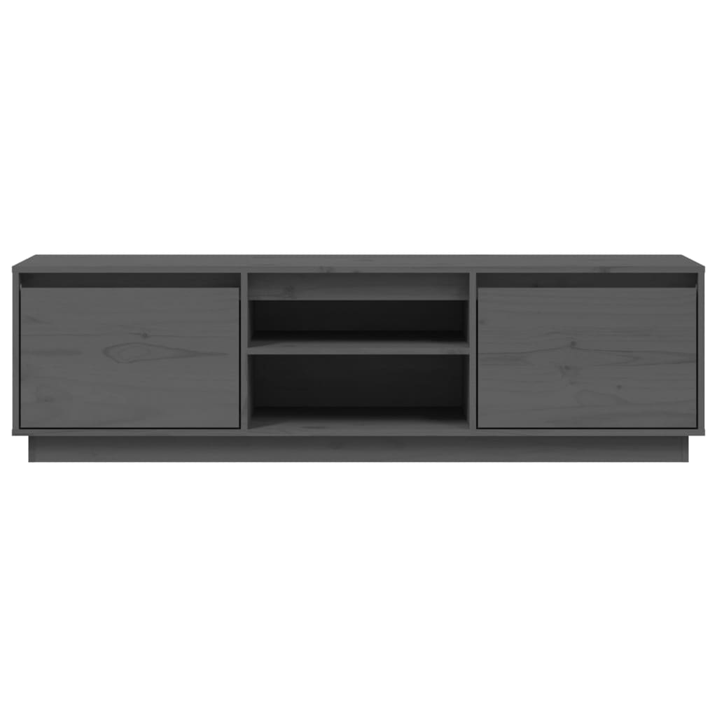 Έπιπλο Τηλεόρασης Γκρι 140 x 35 x 40 εκ. από Μασίφ Ξύλο Πεύκου 6