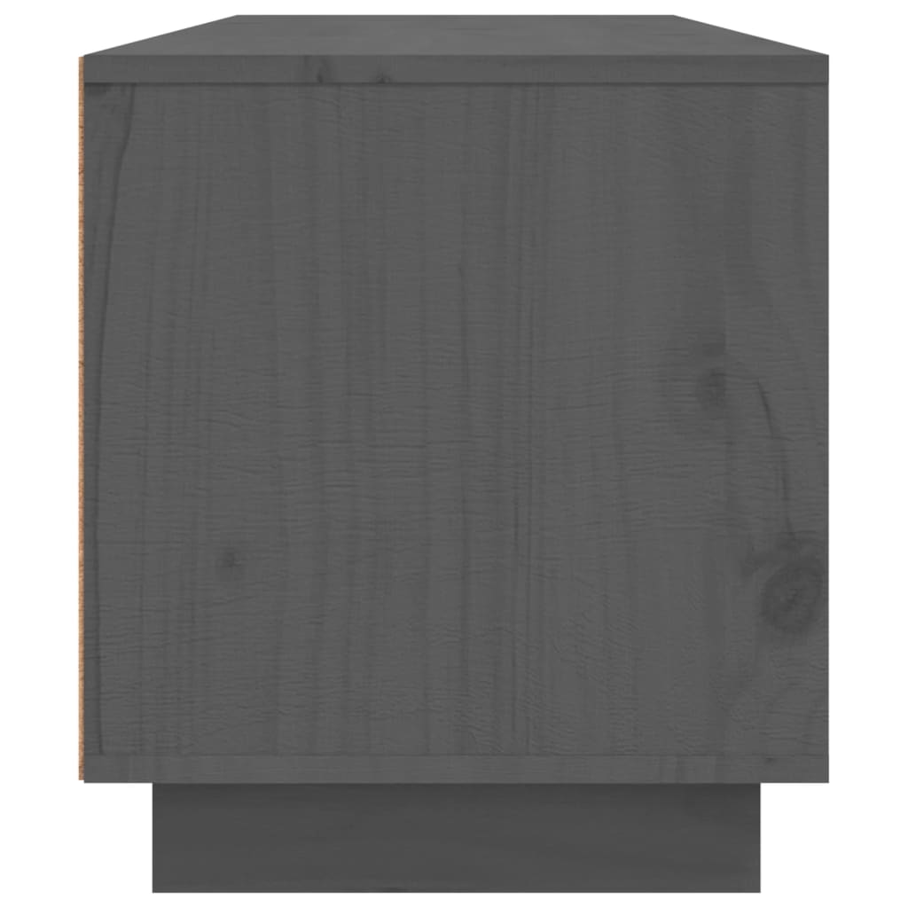 Έπιπλο Τηλεόρασης Γκρι 140 x 35 x 40 εκ. από Μασίφ Ξύλο Πεύκου 8