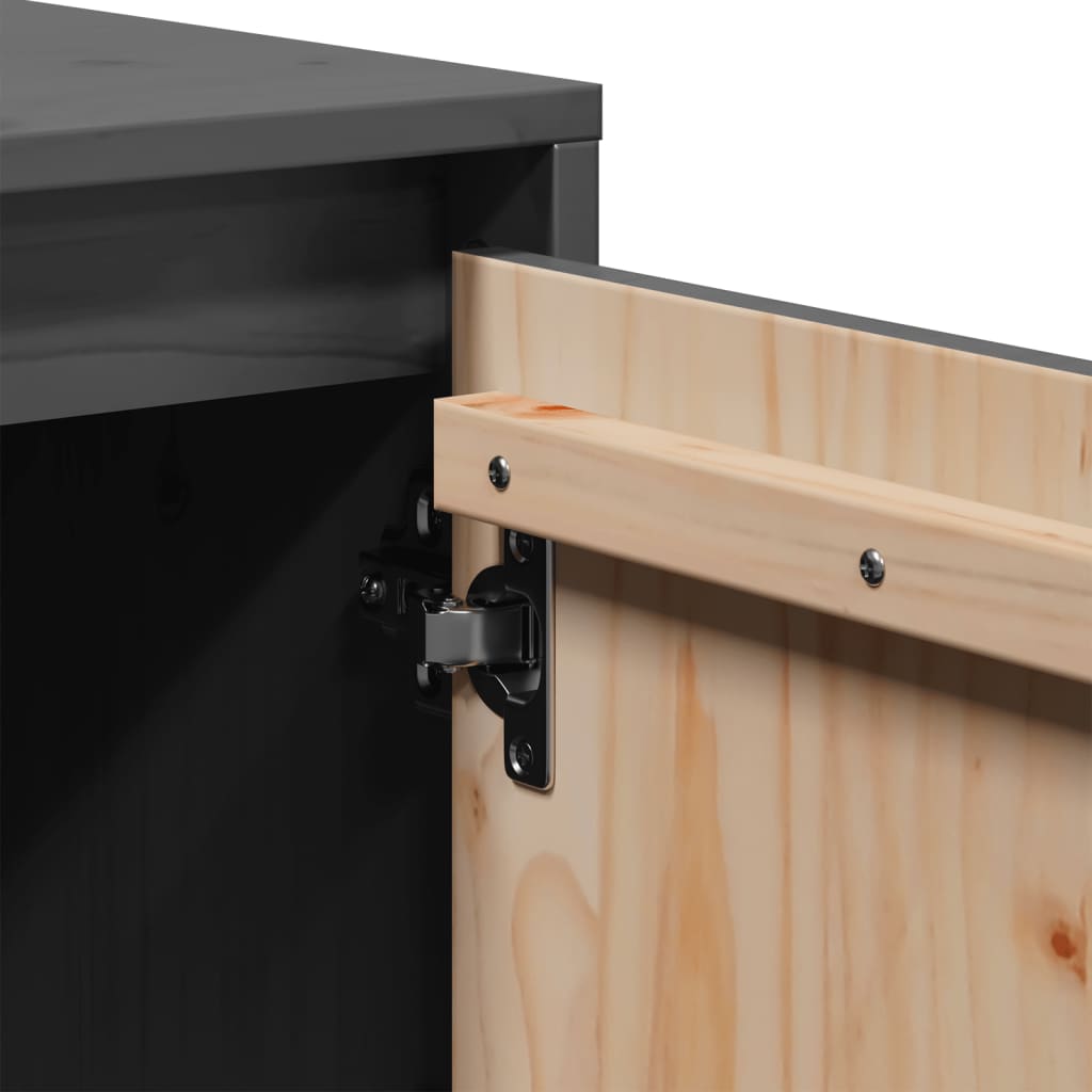 Έπιπλο Τηλεόρασης Γκρι 110,5 x 35 x 44 εκ. Μασίφ Ξύλο Πεύκου 9