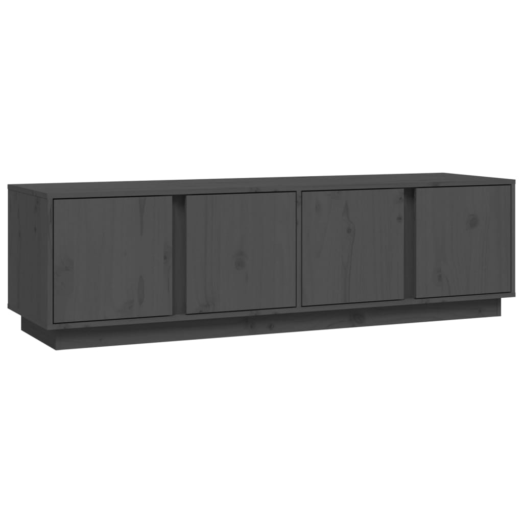 Έπιπλο Τηλεόρασης Γκρι 140 x 40 x 40 εκ. από Μασίφ Ξύλο Πεύκου 2