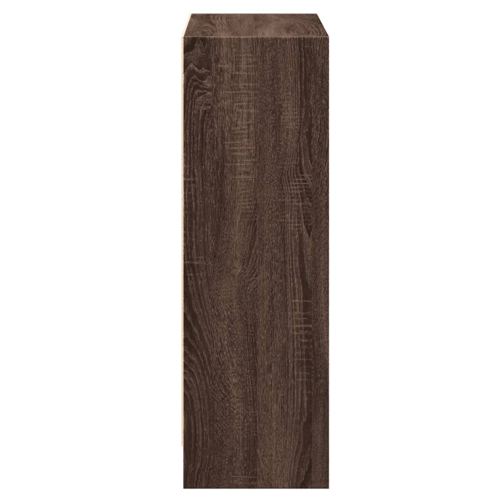 Βιβλιοθήκη Καφέ Δρυς 60 x 24 x 76 εκ. από Επεξεργασμένο Ξύλο 6