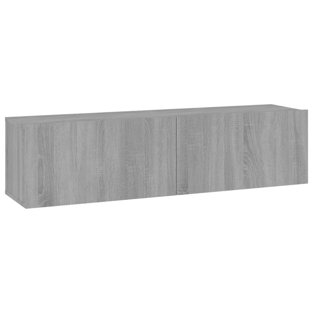 Έπιπλο Τηλεόρασης Τοίχου Γκρι Sonoma 120x30x30 εκ. Επεξερ. Ξύλο 2