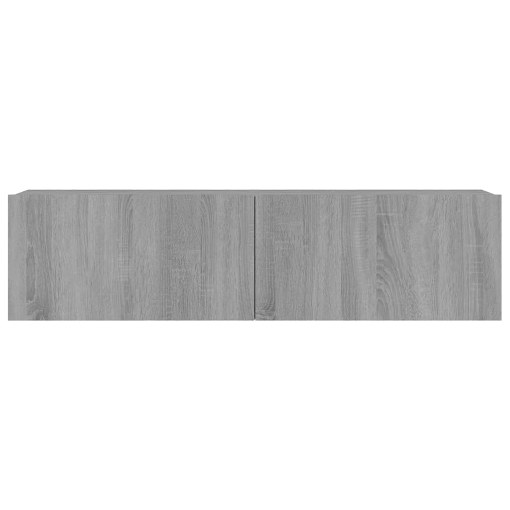 Έπιπλο Τηλεόρασης Τοίχου Γκρι Sonoma 120x30x30 εκ. Επεξερ. Ξύλο 5
