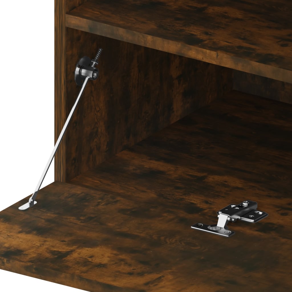 Έπιπλο Τηλεόρασης με LED Καπνιστή Δρυς 75 x 35 x 40 εκ. 11