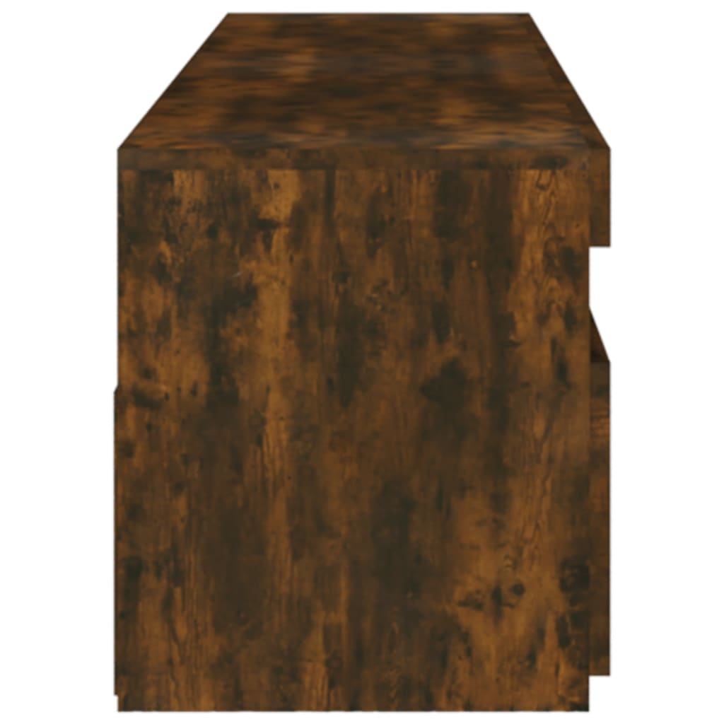 Έπιπλο Τηλεόρασης με LED 2 τεμ. Καπνιστή Δρυς 75 x 35 x 40 εκ. 9