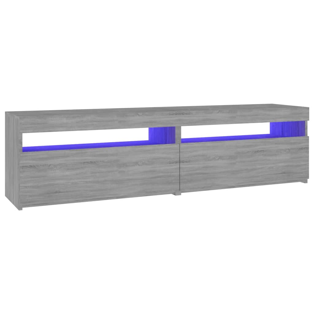 Έπιπλο Τηλεόρασης με LED 2 τεμ. Γκρι Sonoma 75 x 35 x 40 εκ. 10