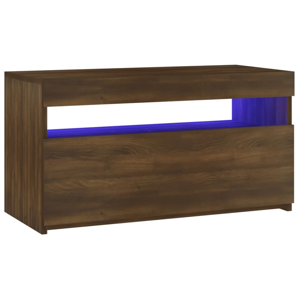Έπιπλο Τηλεόρασης με LED Καφέ Δρυς 75 x 35 x 40 εκ. 10