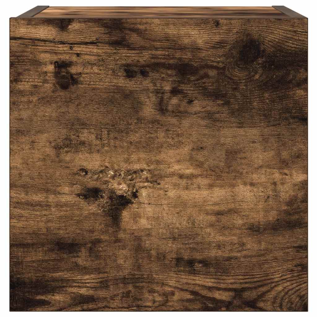 Έπιπλα Τηλεόρασης Επιτοίχια 4 τεμ. Καπνιστή Δρυς 30,5x30x30 εκ. 4