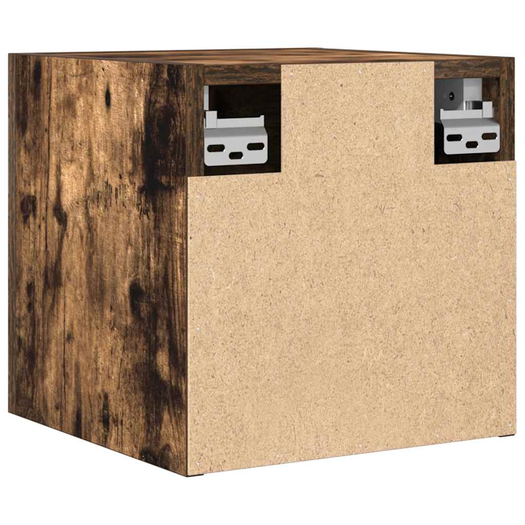 Έπιπλα Τηλεόρασης Επιτοίχια 4 τεμ. Καπνιστή Δρυς 30,5x30x30 εκ. 6