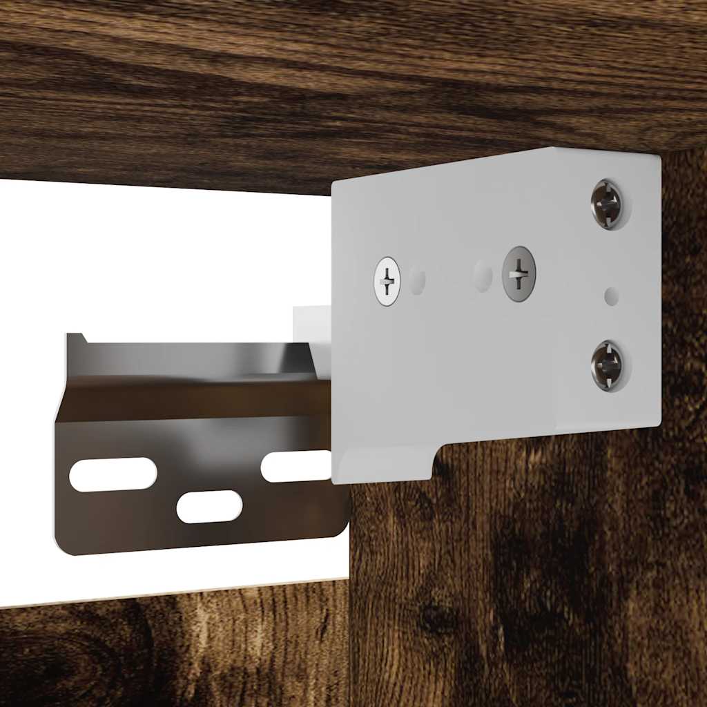 Έπιπλα Τηλεόρασης Επιτοίχια 4 τεμ. Καπνιστή Δρυς 30,5x30x30 εκ. 9