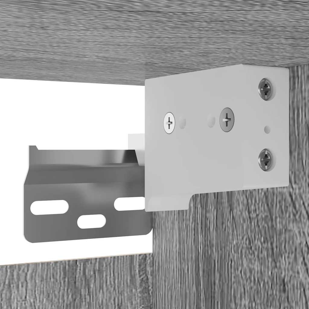 Έπιπλα Τηλεόρασης Επιτοίχια 4 τεμ. Γκρι Sonoma 30,5x30x30 εκ. 9