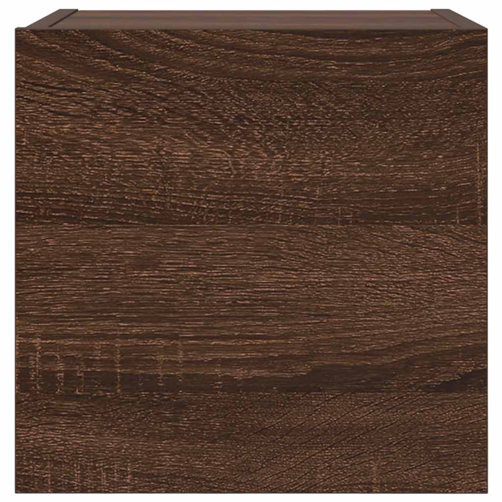 Έπιπλα Τηλεόρασης Επιτοίχια 2 τεμ. Καφέ Δρυς 30,5 x 30 x 30 εκ. 5