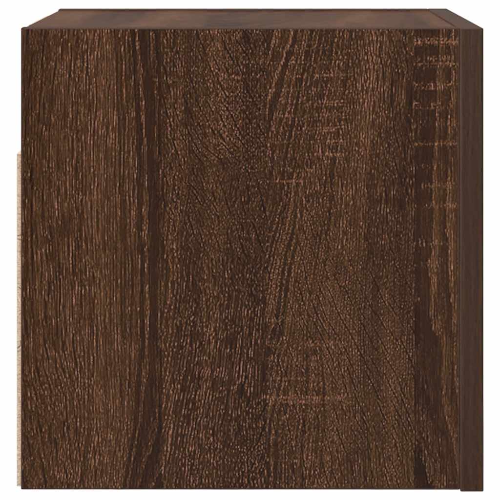 Έπιπλα Τηλεόρασης Επιτοίχια 2 τεμ. Καφέ Δρυς 30,5 x 30 x 30 εκ. 6