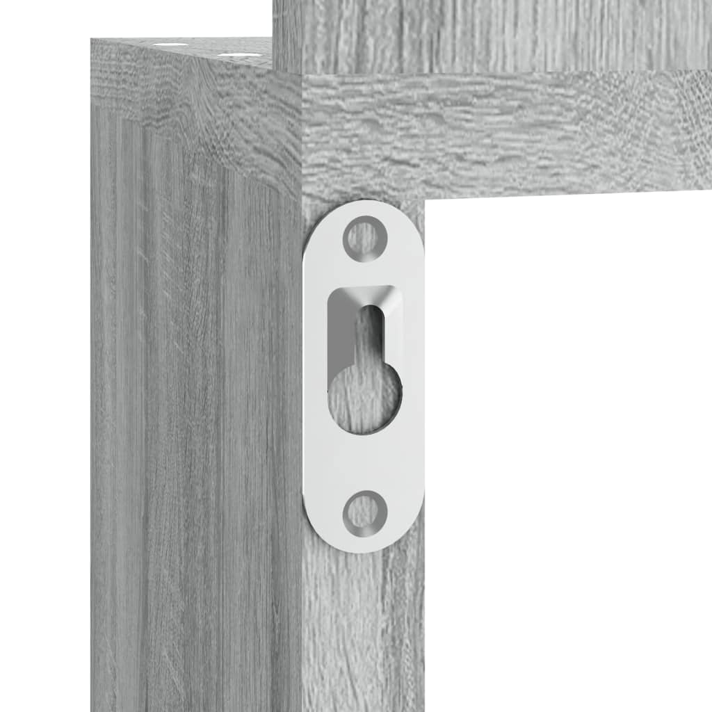 Γωνιακή Ραφιέρα Τοίχου Γκρι Sonoma 20x20x127,5 εκ. Επεξερ. Ξύλο 7