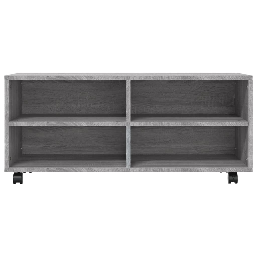 Έπιπλο Τηλεόρασης με Ροδάκια Γκρι Sonoma 90x35x35 εκ Επεξ. Ξύλο 4