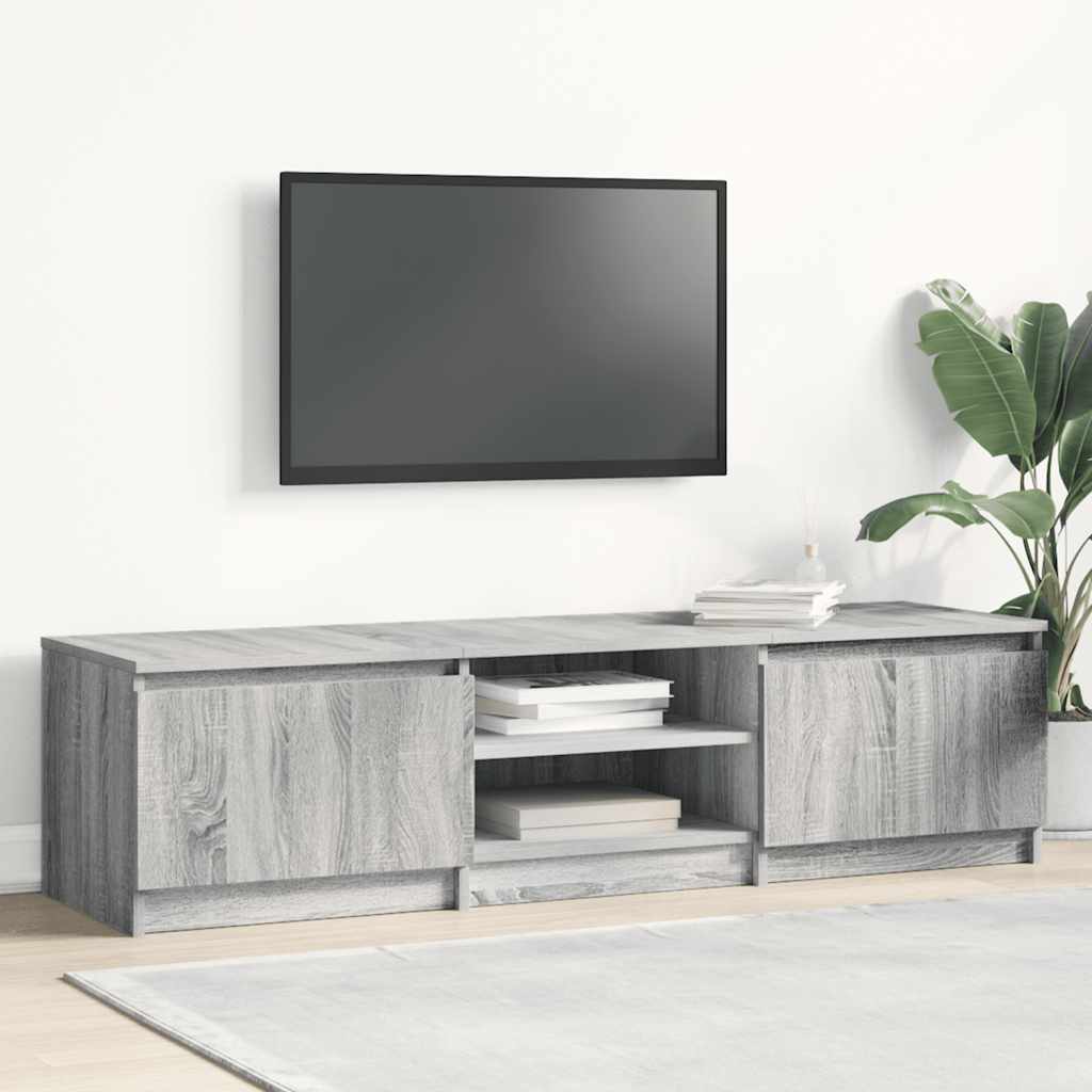 Έπιπλο Τηλεόρασης Γκρι Sonoma 140x40x35,5 εκ. από Επεξεργ. Ξύλο 1