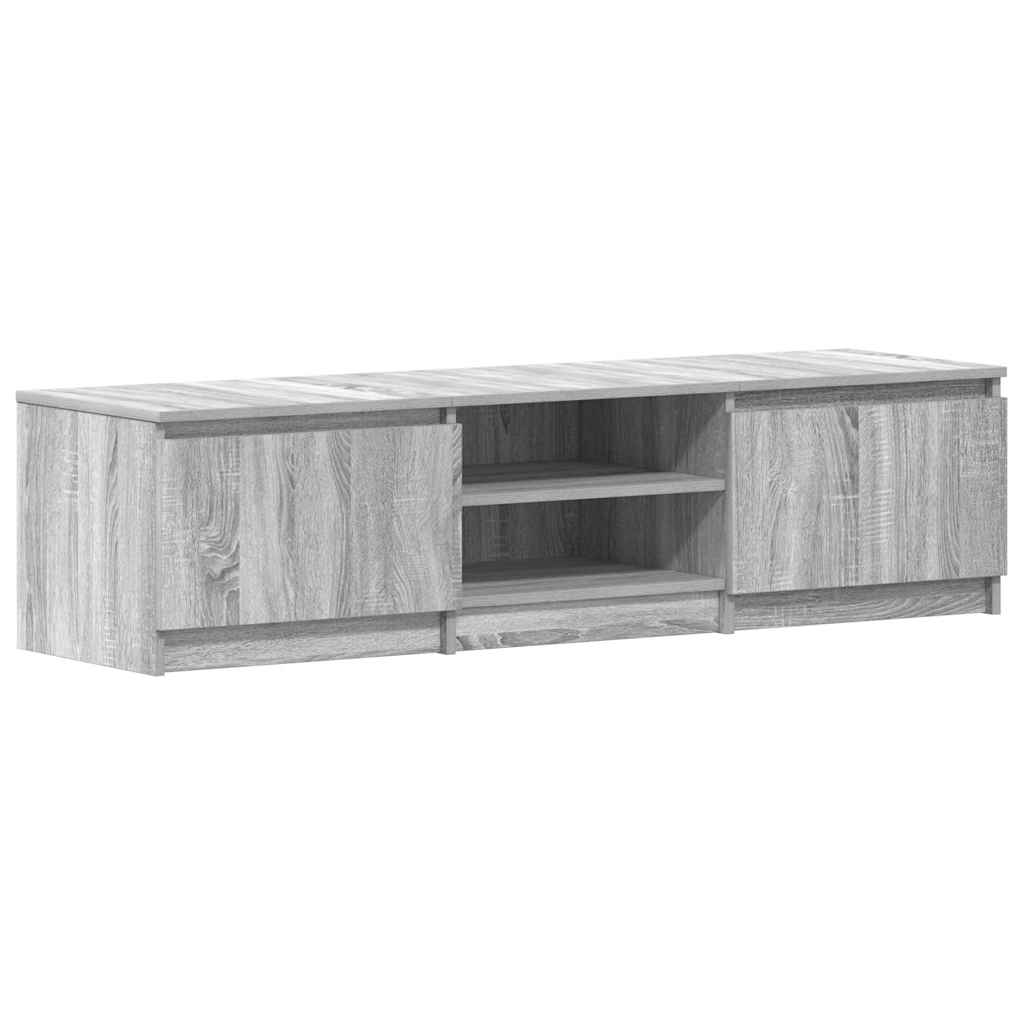 Έπιπλο Τηλεόρασης Γκρι Sonoma 140x40x35,5 εκ. από Επεξεργ. Ξύλο 2