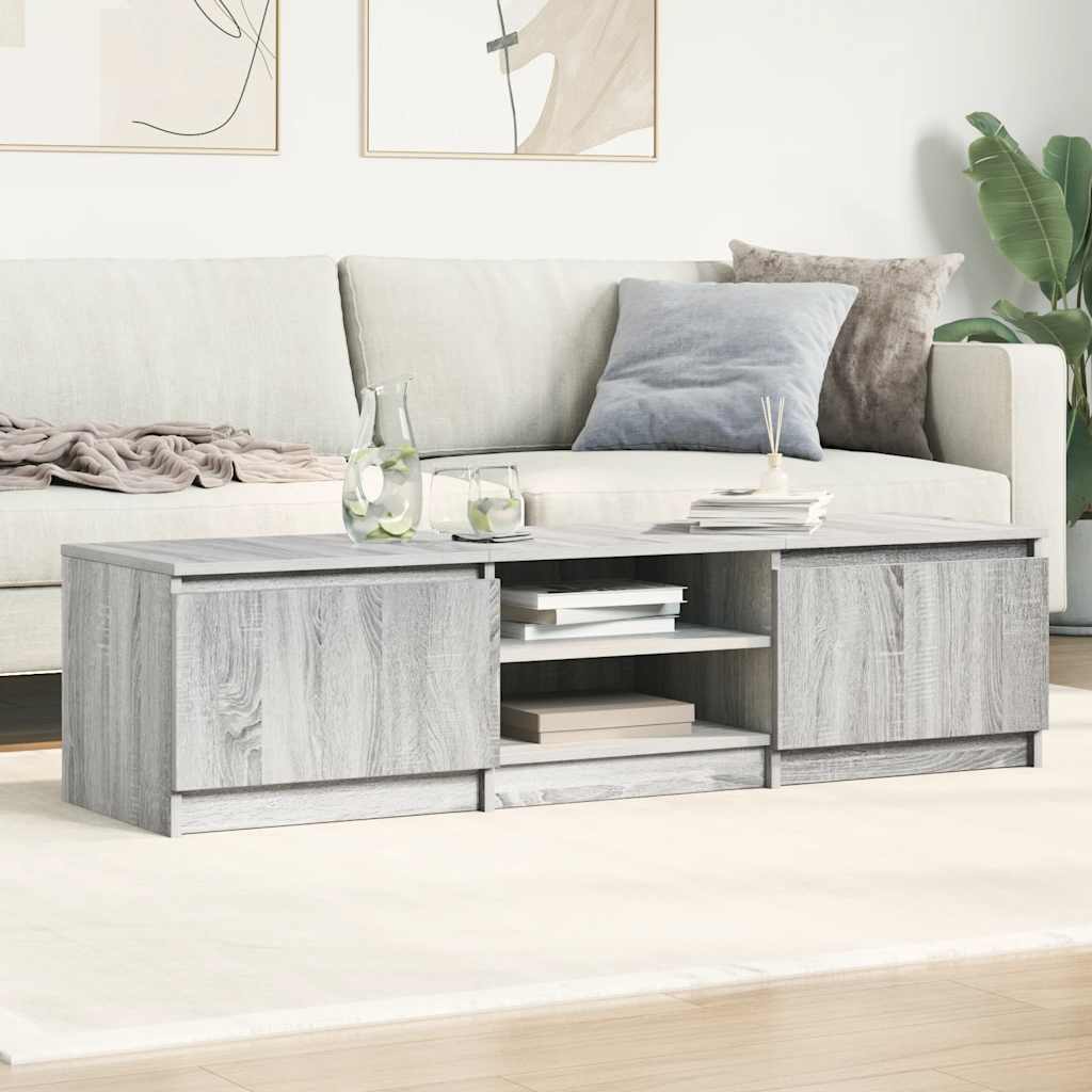 Έπιπλο Τηλεόρασης Γκρι Sonoma 140x40x35,5 εκ. από Επεξεργ. Ξύλο 3