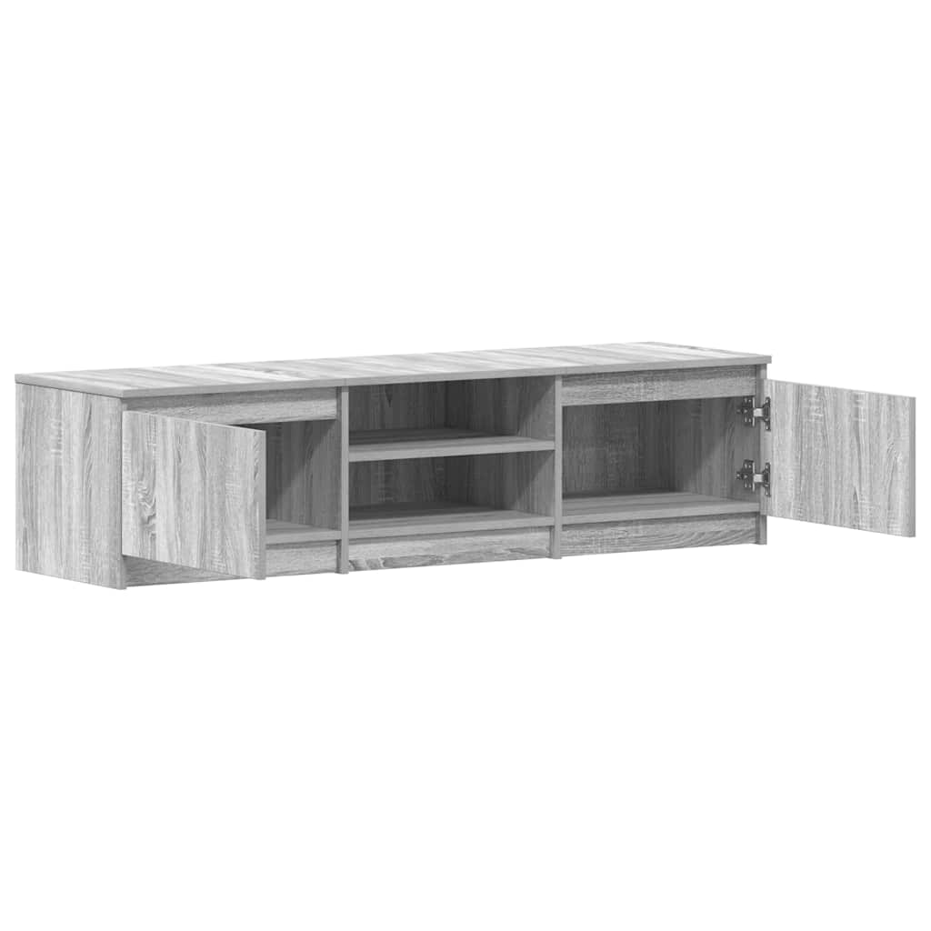Έπιπλο Τηλεόρασης Γκρι Sonoma 140x40x35,5 εκ. από Επεξεργ. Ξύλο 5