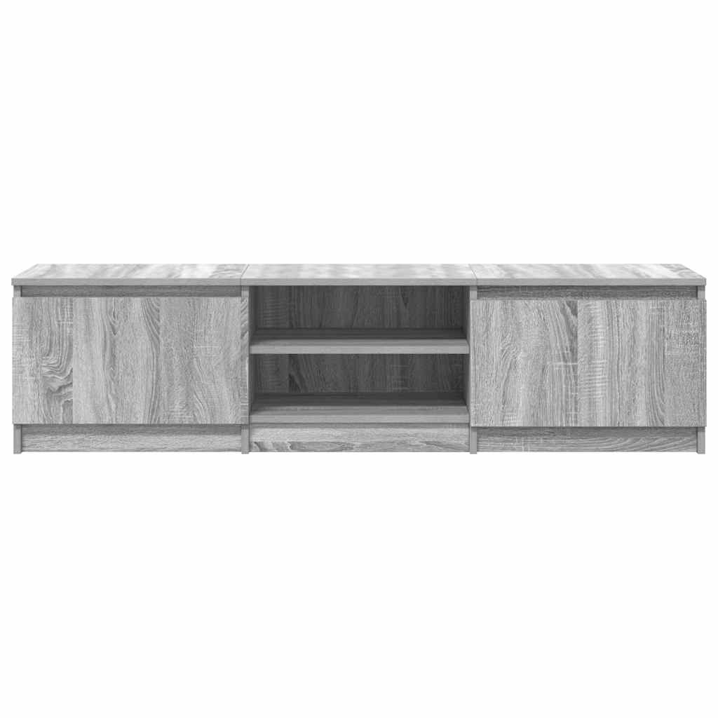 Έπιπλο Τηλεόρασης Γκρι Sonoma 140x40x35,5 εκ. από Επεξεργ. Ξύλο 6
