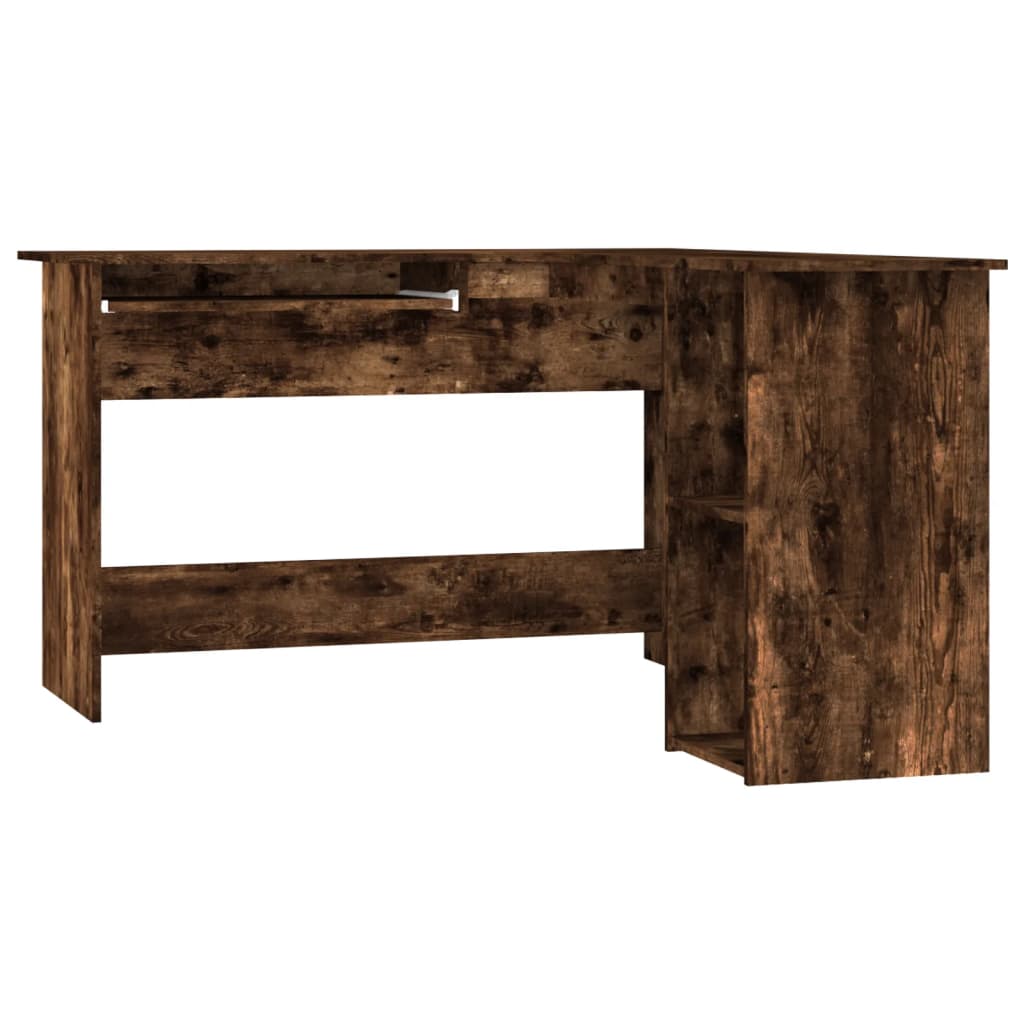 Γραφείο Γωνιακό Καπνιστή Δρυς 120x140x75 εκ. Επεξεργασμένο Ξύλο 2