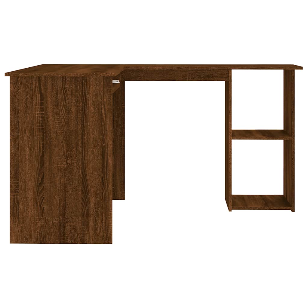 Γραφείο Γωνιακό Καφέ Δρυς 120 x 140 x 75 εκ. Επεξεργασμένο Ξύλο 5