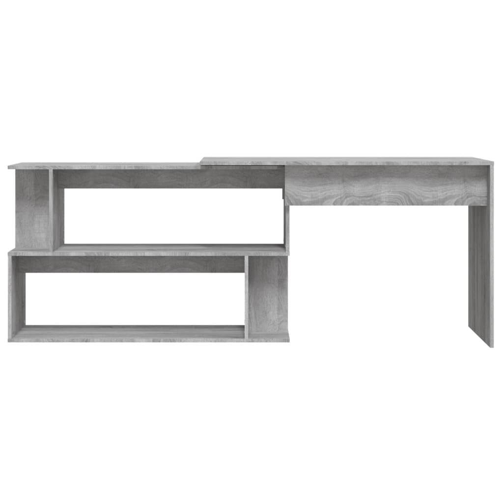 Γραφείο Γωνιακό Γκρι Sonoma 200x50x76 εκ. Επεξεργασμένο Ξύλο 5