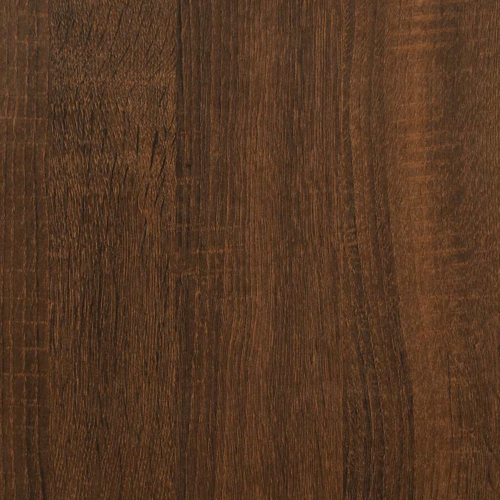 Γραφείο Καφέ Δρυς 140 x 50 x 77 εκ. από Επεξεργασμένο Ξύλο 7