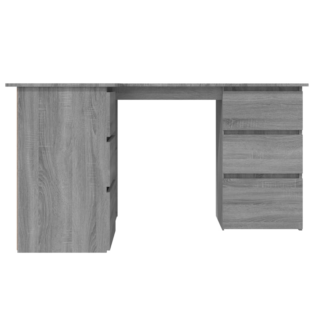 Γραφείο Γωνιακό Γκρι Sonoma 145x100x76 εκ. Επεξεργασμένο Ξύλο 6