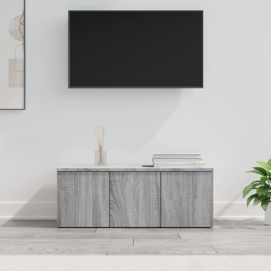 Έπιπλο Τηλεόρασης Γκρι Sonoma 80x34x30 εκ. από Επεξεργ. Ξύλο 1