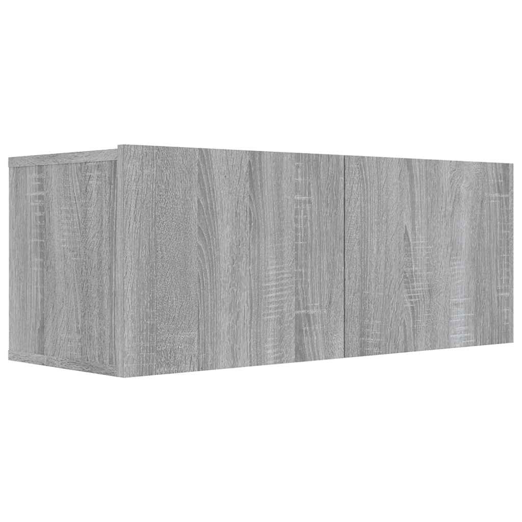 Έπιπλο Τηλεόρασης Γκρι Sonoma 80x30x30 εκ. από Επεξεργ. Ξύλο 2
