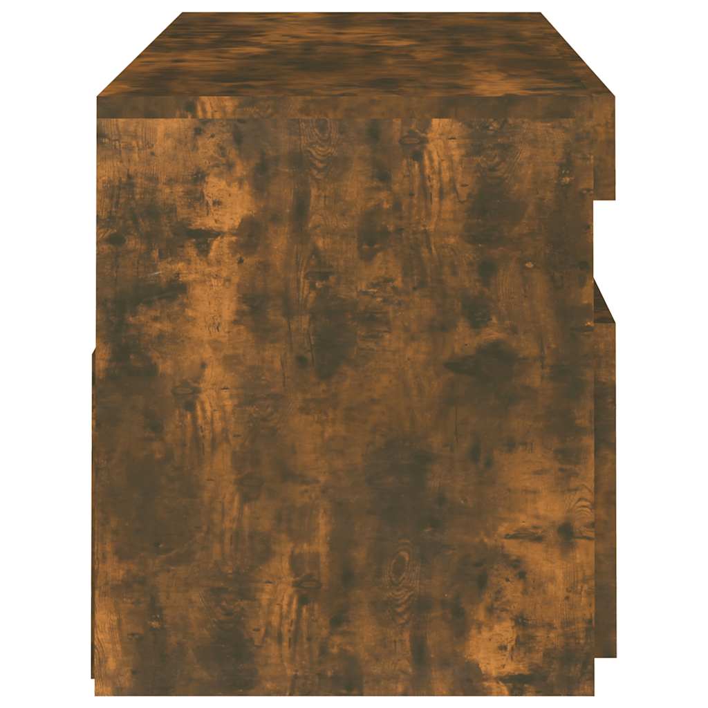 Έπιπλο Τηλεόρασης με LED Καπνιστή Δρυς 120x35x40 εκ. 9