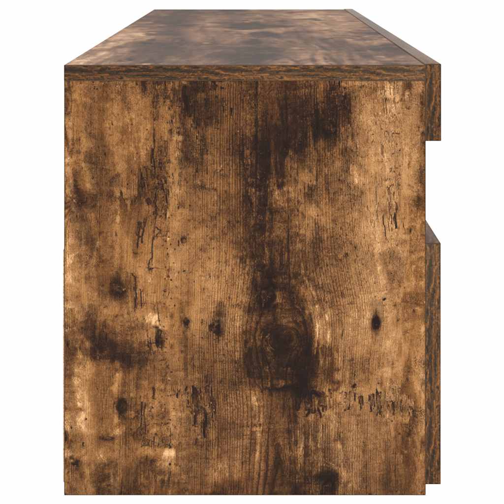 Έπιπλο Τηλεόρασης με LED Καπνιστή Δρυς 90x35x40 εκ. 9