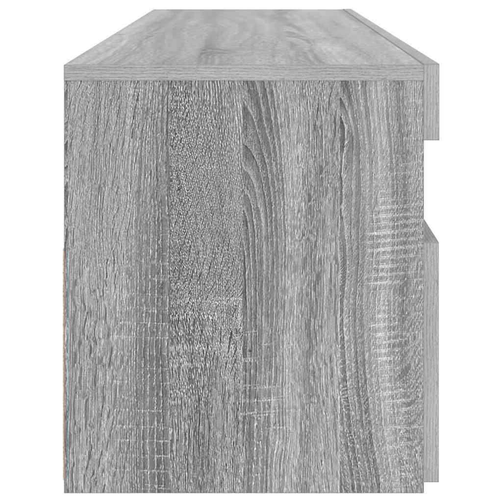 Έπιπλο Τηλεόρασης με LED Γκρι Sonoma 90x35x40 εκ. 8