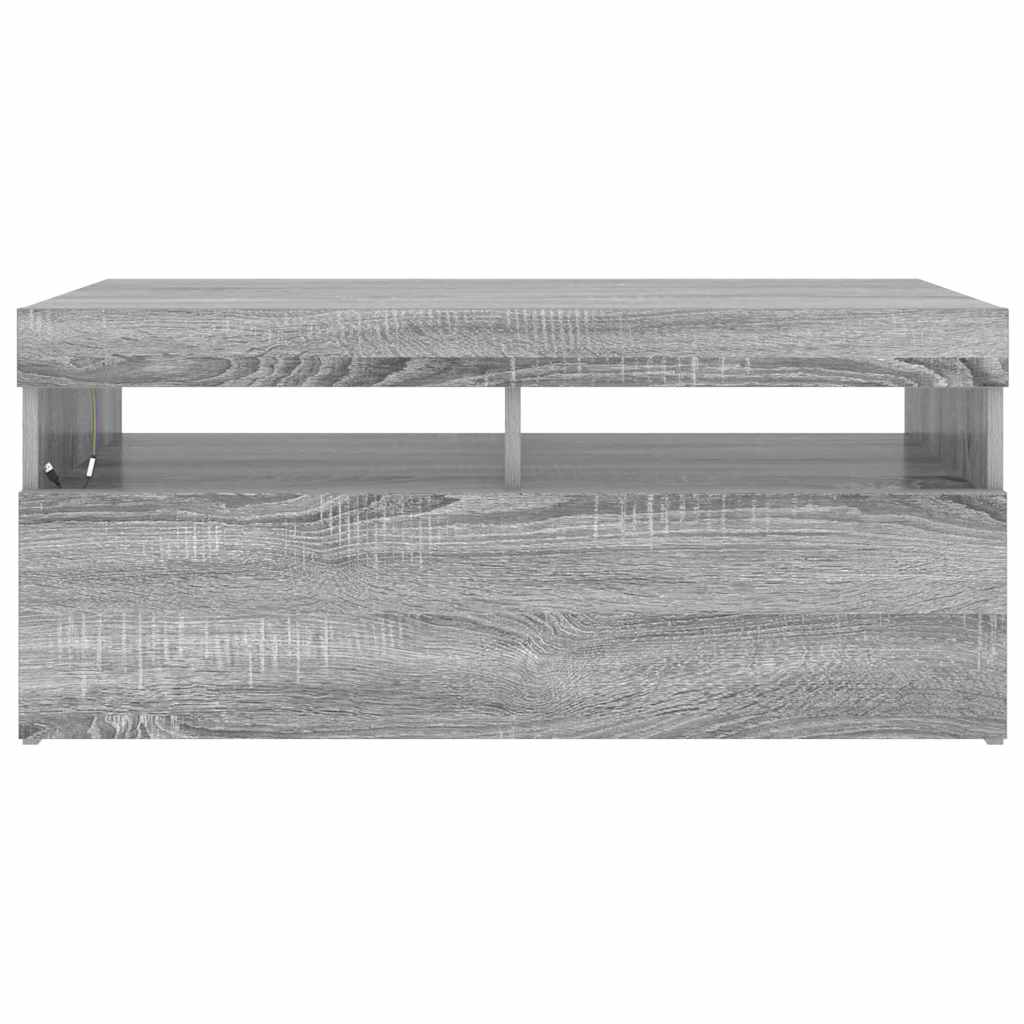 Έπιπλο Τηλεόρασης με LED Γκρι Sonoma 90x35x40 εκ. 9