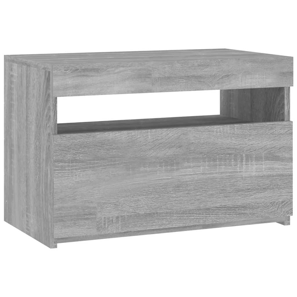 Έπιπλο Τηλεόρασης με LED Γκρι Sonoma 60 x 35 x 40 εκ. 2
