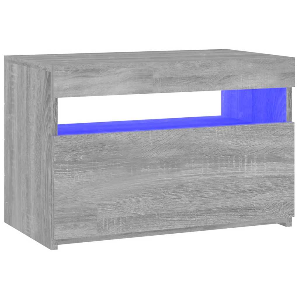 Έπιπλο Τηλεόρασης με LED Γκρι Sonoma 60 x 35 x 40 εκ. 7