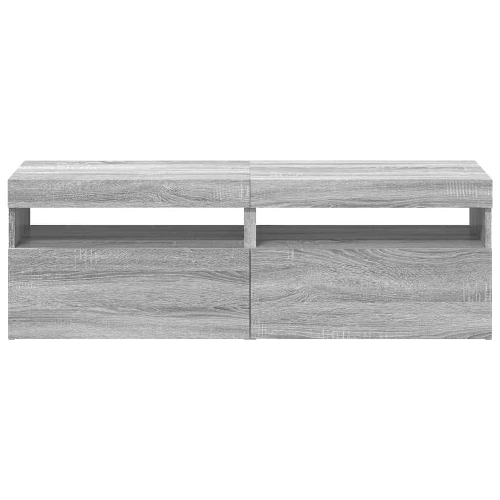 Έπιπλα Τηλεόρασης με LED 2 τεμ. Γκρι Sonoma 60 x 35 x 40 εκ. 9