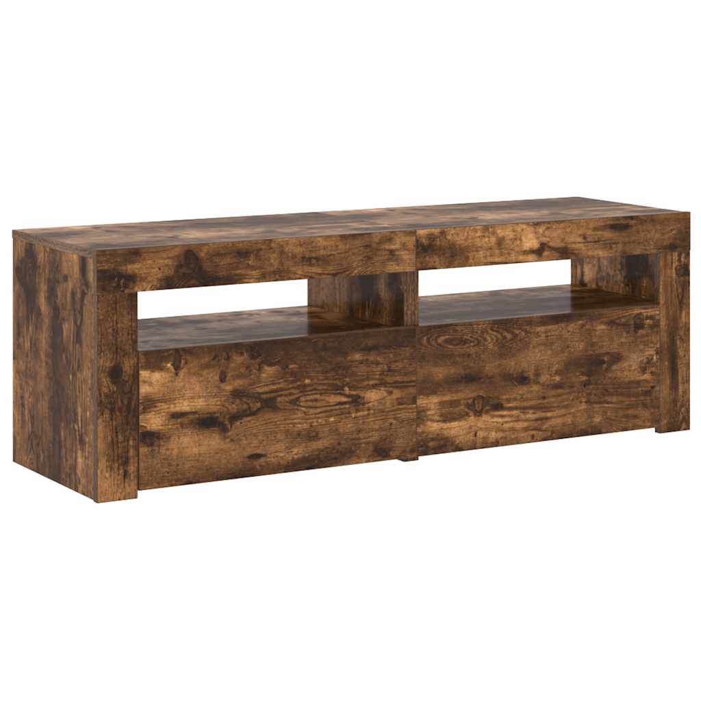 Έπιπλο Τηλεόρασης με LED Καπνιστή Δρυς 120 x 35 x 40 εκ. 5