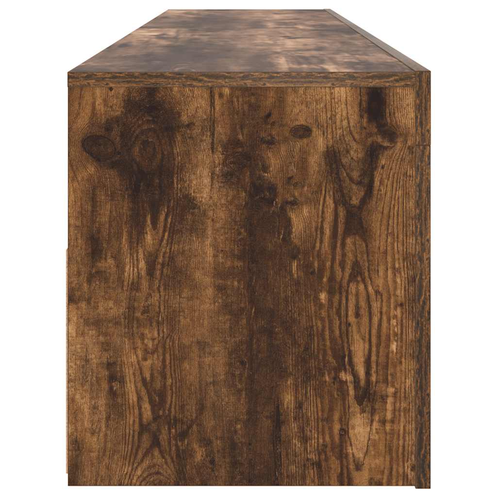 Έπιπλο Τηλεόρασης με LED Καπνιστή Δρυς 120 x 35 x 40 εκ. 8