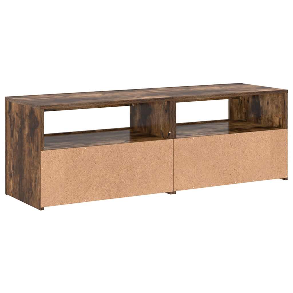 Έπιπλο Τηλεόρασης με LED Καπνιστή Δρυς 120 x 35 x 40 εκ. 9