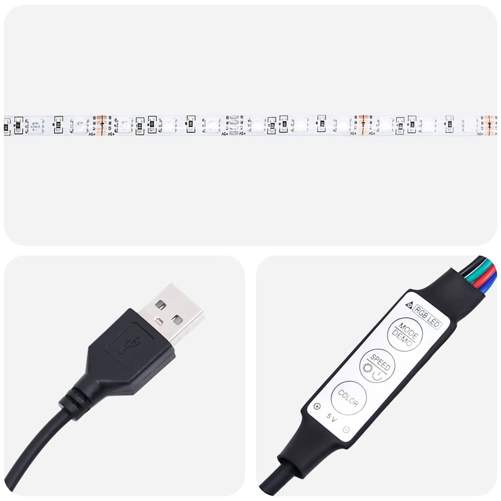 Έπιπλο Τηλεόρασης με LED Γκρι Sonoma 120x35x40 εκ. 10