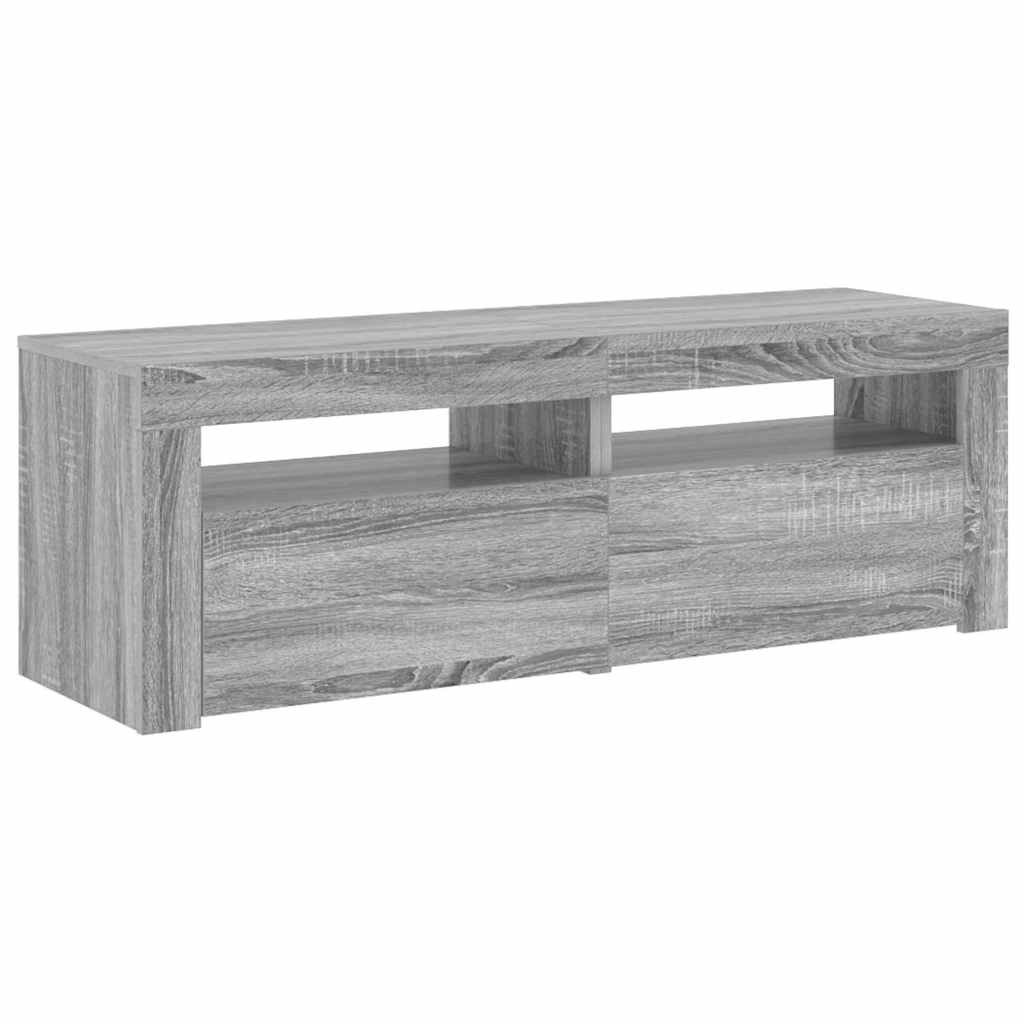 Έπιπλο Τηλεόρασης με LED Γκρι Sonoma 120x35x40 εκ. 6