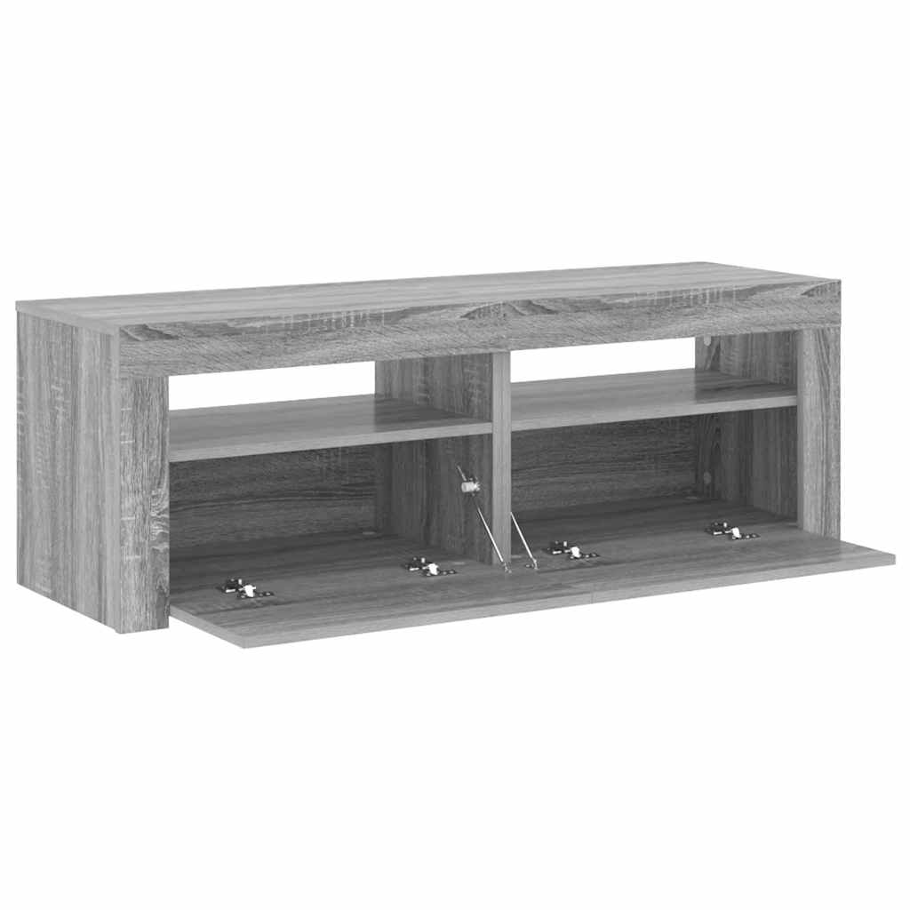 Έπιπλο Τηλεόρασης με LED Γκρι Sonoma 120x35x40 εκ. 7