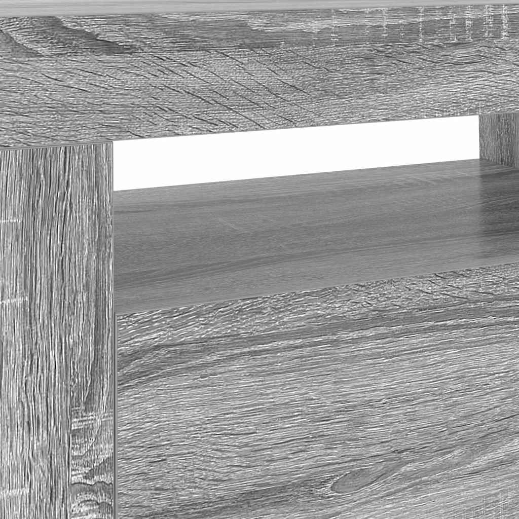 Έπιπλο Τηλεόρασης με LED Γκρι Sonoma 120x35x40 εκ. 9
