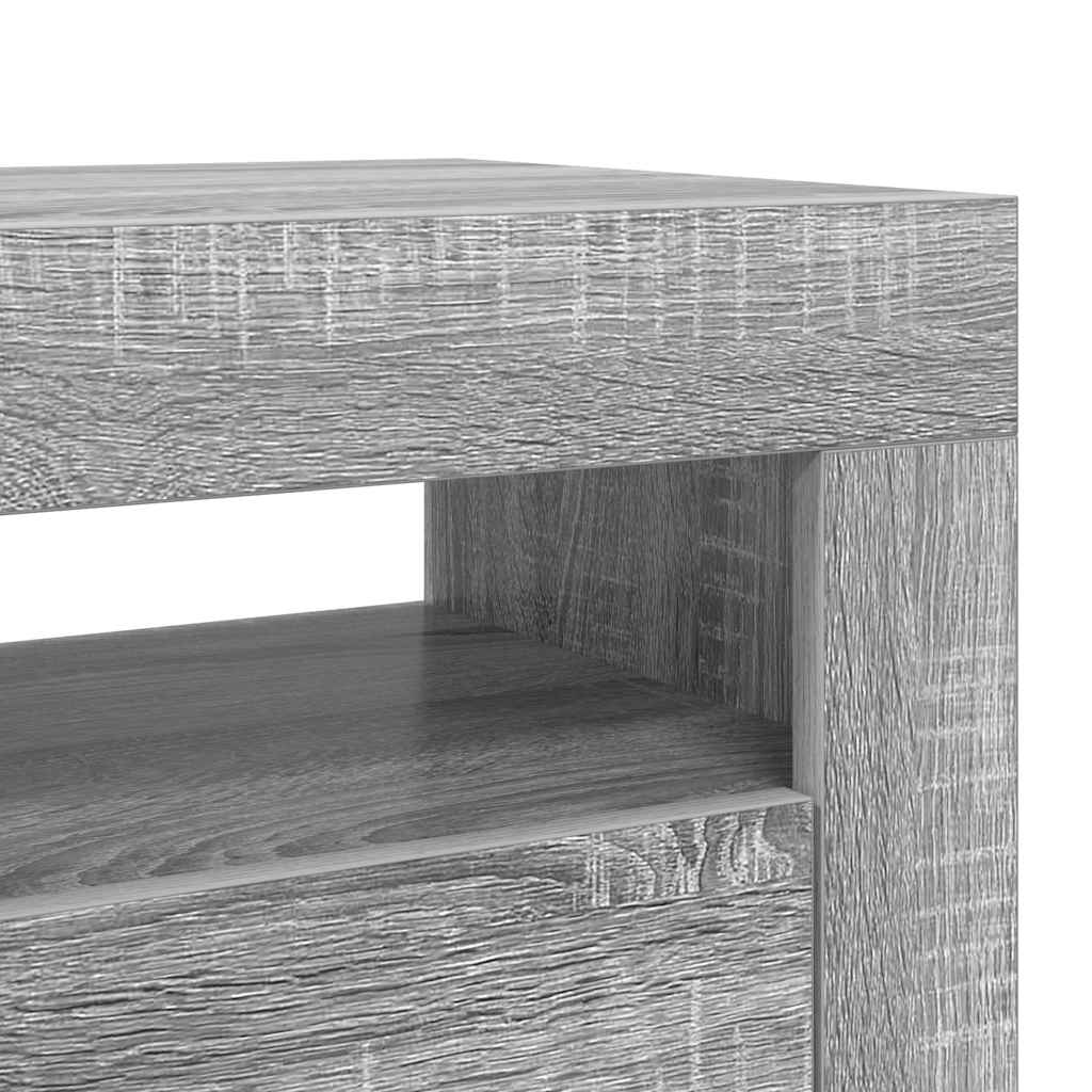 Έπιπλο Τηλεόρασης με LED Γκρι Sonoma 120x35x40 εκ. 11