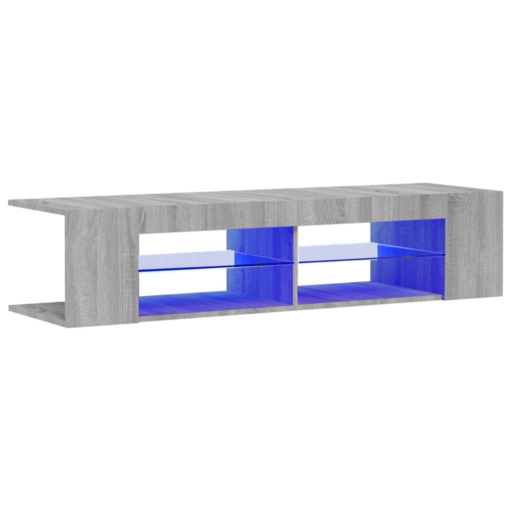 Έπιπλο Τηλεόρασης με LED Γκρι Sonoma 135x39x30 εκ. 2