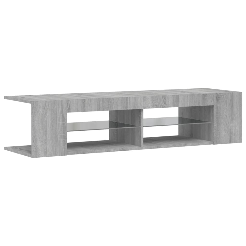 Έπιπλο Τηλεόρασης με LED Γκρι Sonoma 135x39x30 εκ. 3